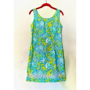 90s Key West Beach Sheath Embroidered Dress